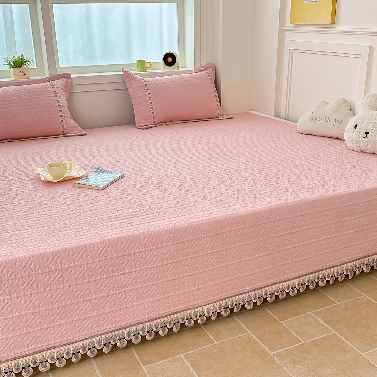 91家纺网 家纺一手货源 找家纺 手艺人家纺 2025新款全棉水洗棉榻榻米床盖炕盖系列 SX10