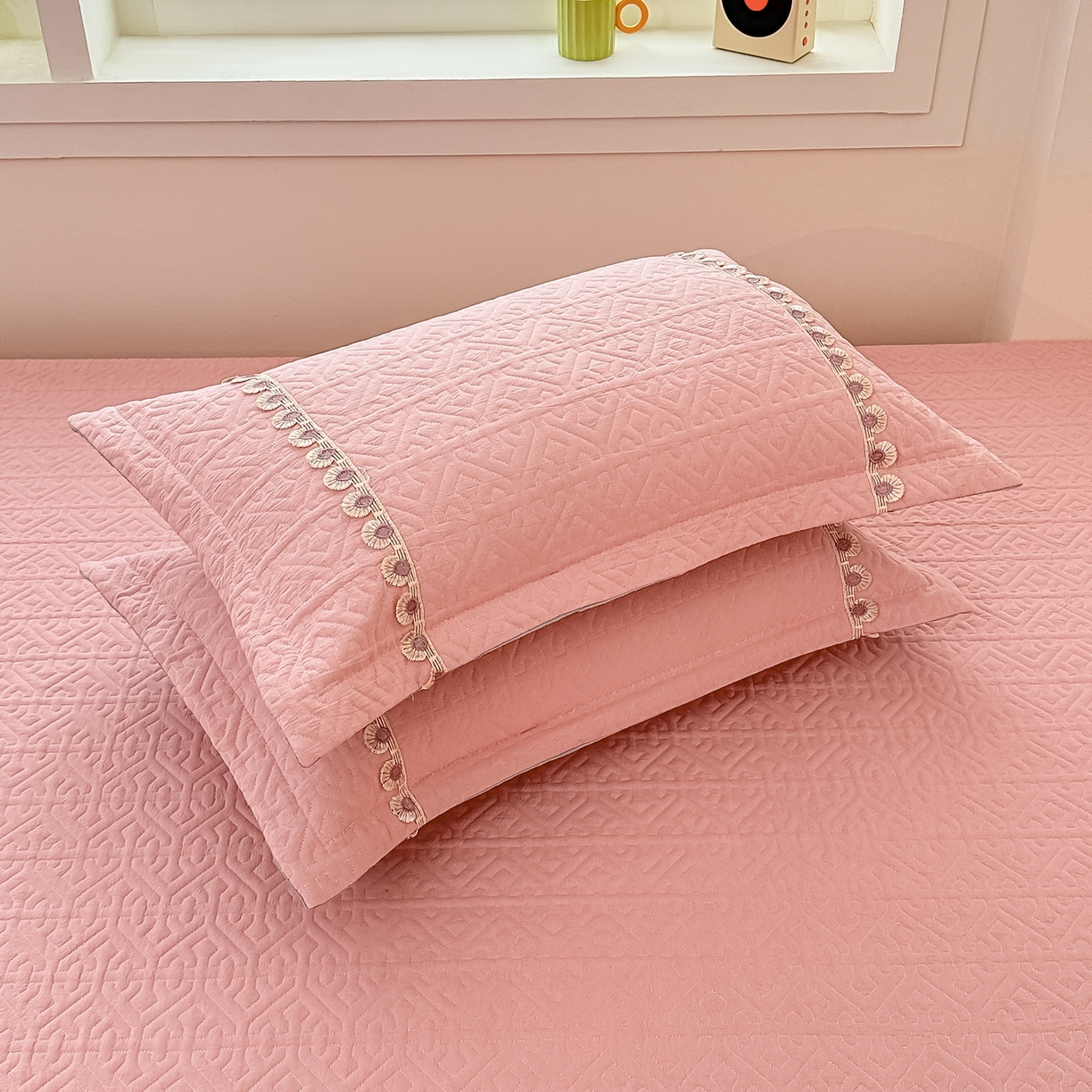 91家纺网 家纺一手货源 找家纺 手艺人家纺 2025新款全棉水洗棉榻榻米床盖炕盖系列 SX10