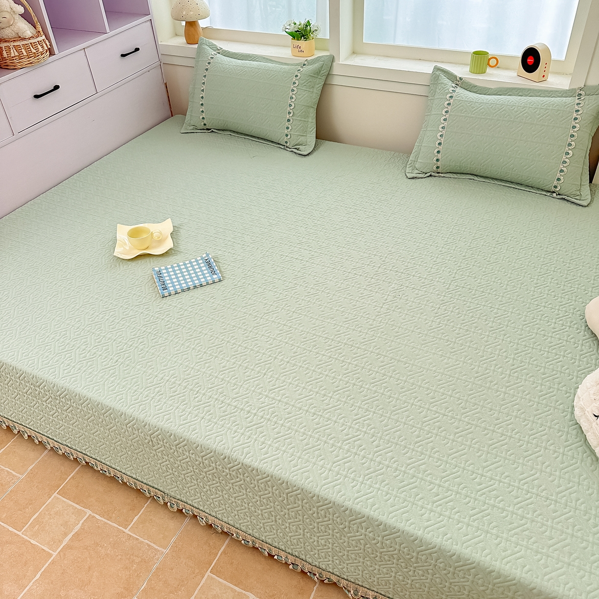 手艺人家纺 2025新款全棉水洗棉榻榻米床盖炕盖系列 SX11