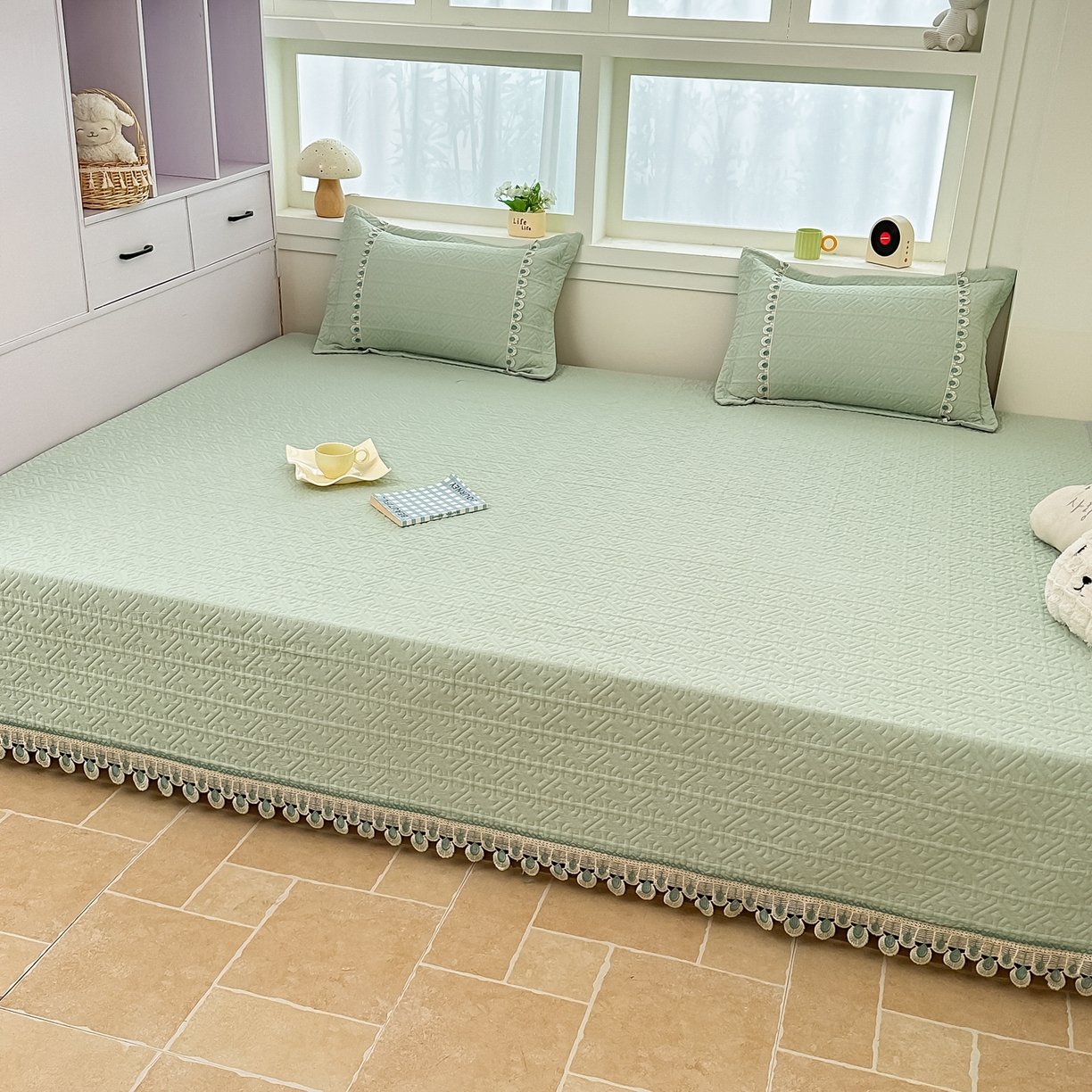 91家纺网 家纺一手货源 找家纺 手艺人家纺 2025新款全棉水洗棉榻榻米床盖炕盖系列 SX11