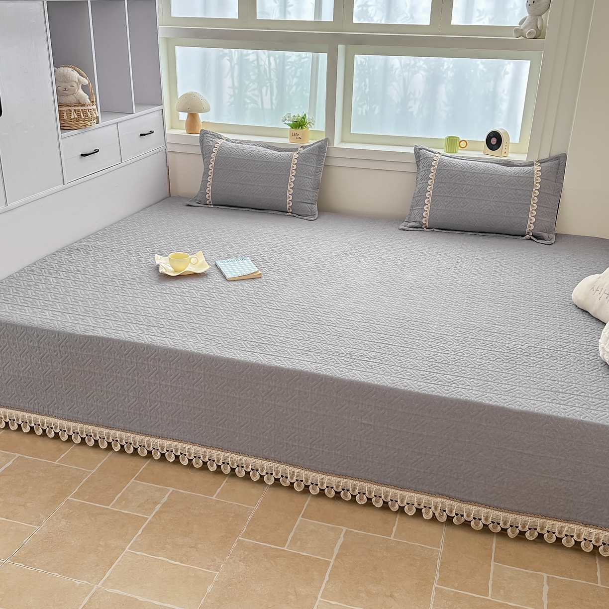 91家纺网 家纺一手货源 找家纺 手艺人家纺 2025新款全棉水洗棉榻榻米床盖炕盖系列 SX12