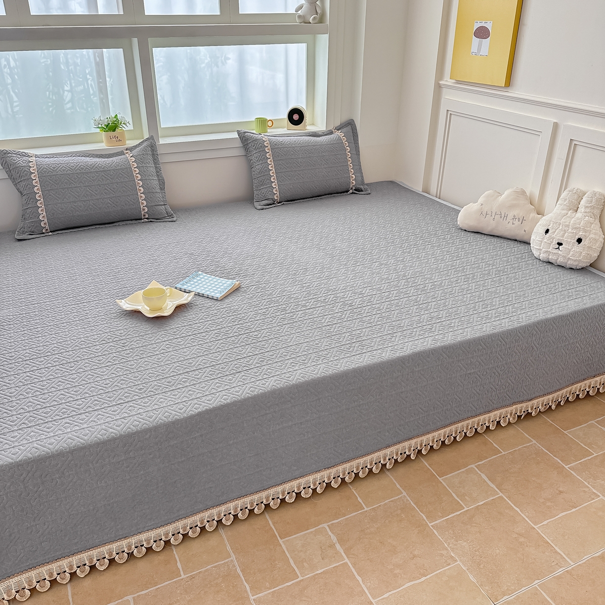 91家纺网 家纺一手货源 找家纺 手艺人家纺 2025新款全棉水洗棉榻榻米床盖炕盖系列 SX12