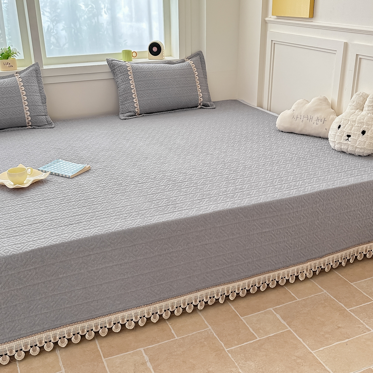 91家纺网 家纺一手货源 找家纺 手艺人家纺 2025新款全棉水洗棉榻榻米床盖炕盖系列 SX12