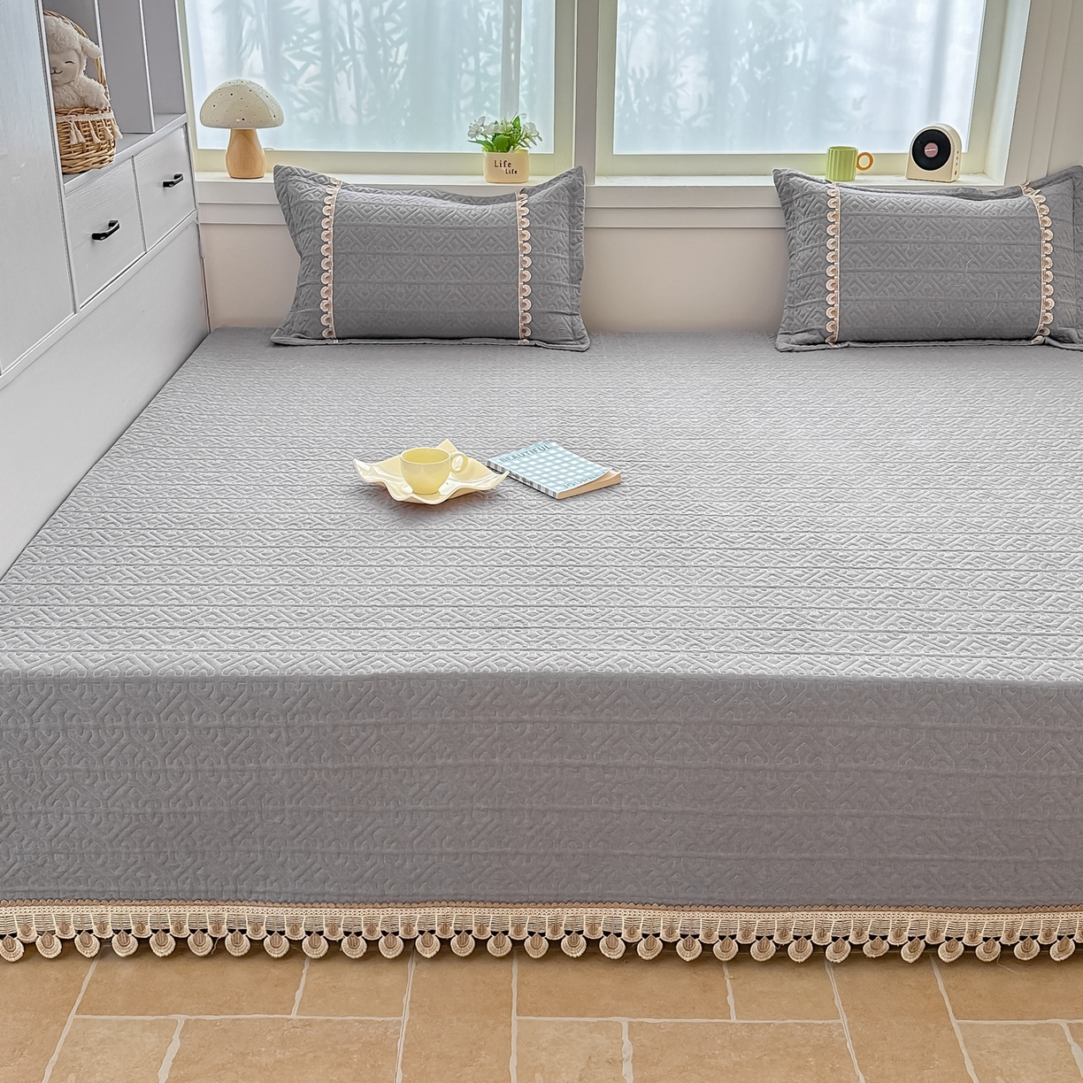 91家纺网 家纺一手货源 找家纺 手艺人家纺 2025新款全棉水洗棉榻榻米床盖炕盖系列 SX12