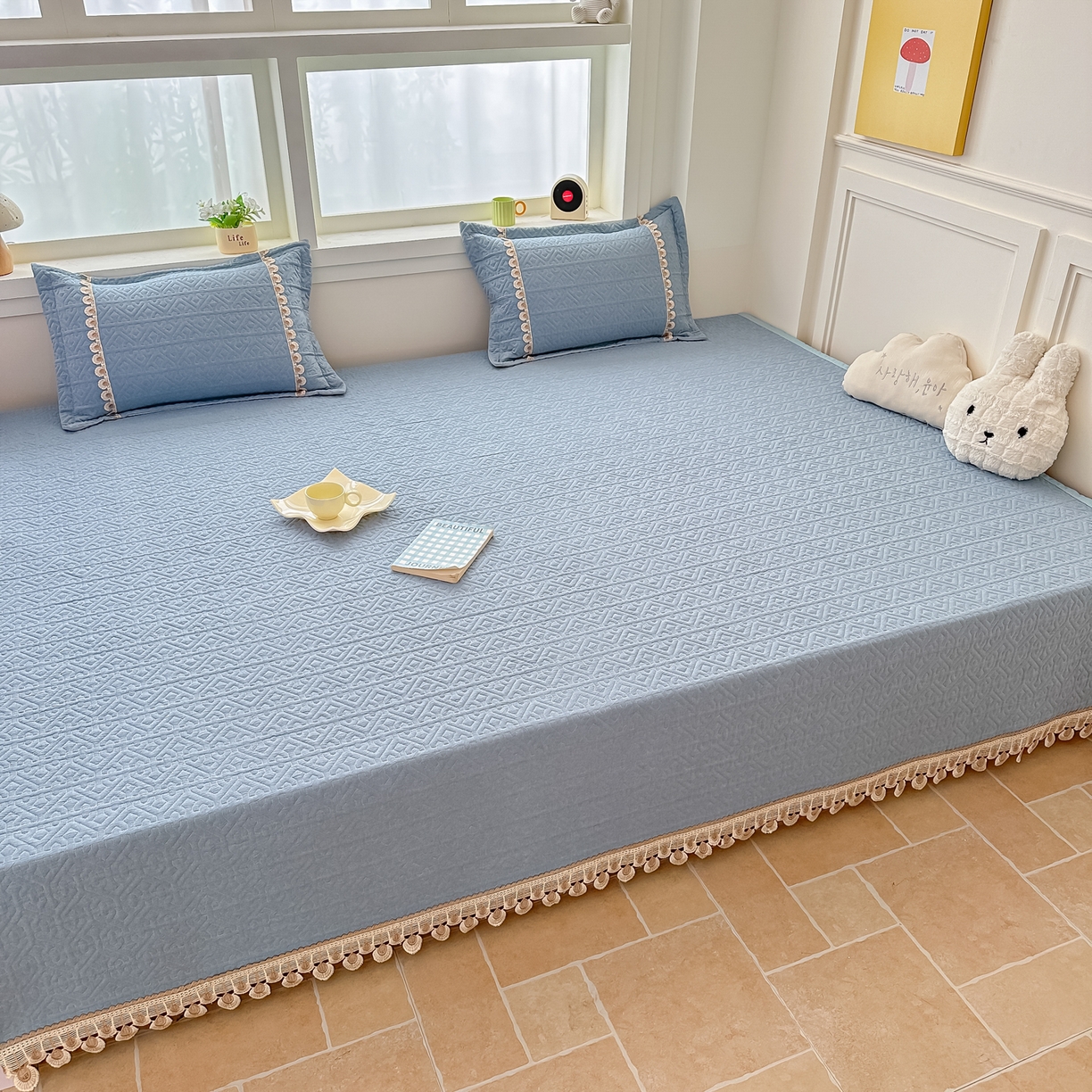 91家纺网 家纺一手货源 找家纺 手艺人家纺 2025新款全棉水洗棉榻榻米床盖炕盖系列 SX13