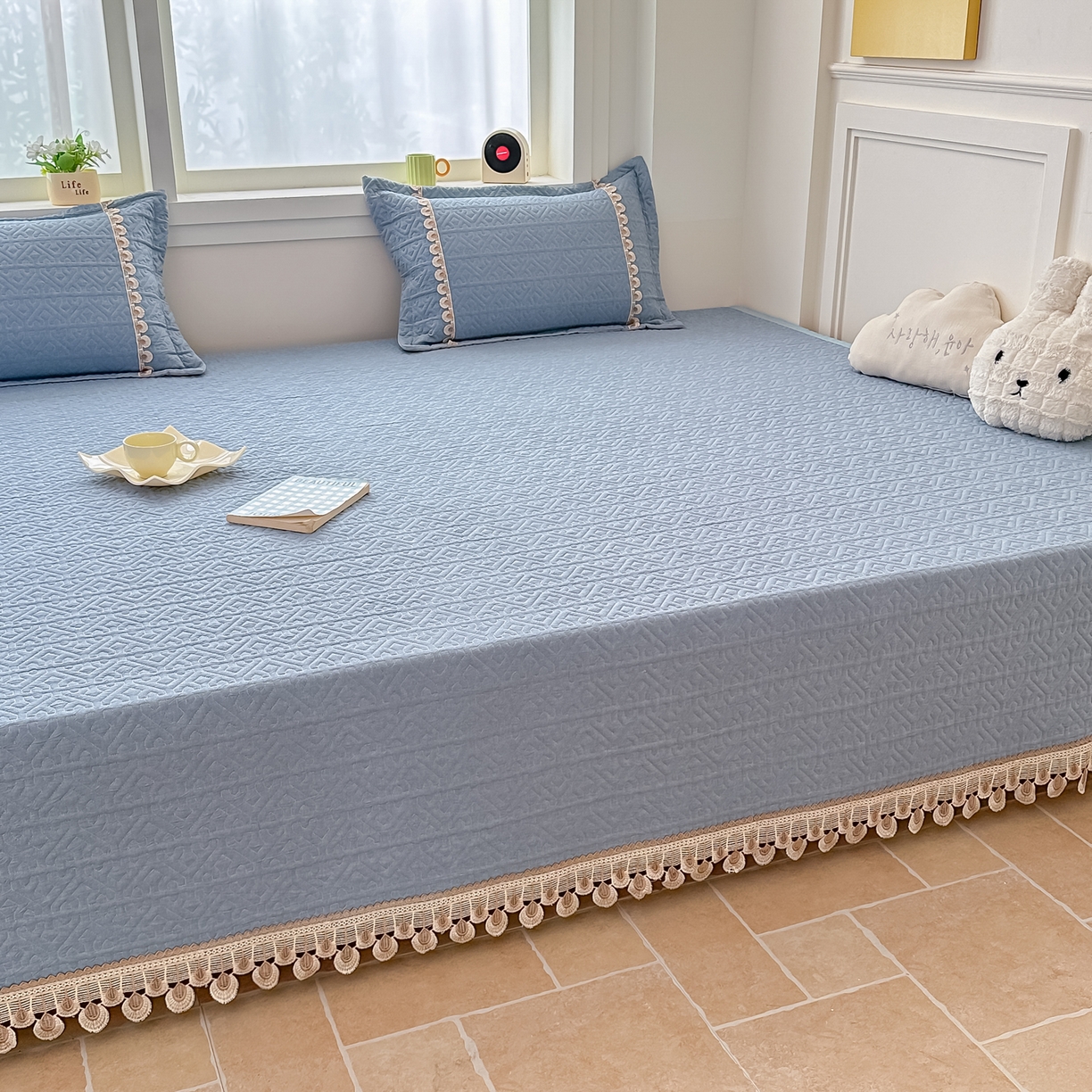 91家纺网 家纺一手货源 找家纺 手艺人家纺 2025新款全棉水洗棉榻榻米床盖炕盖系列 SX13