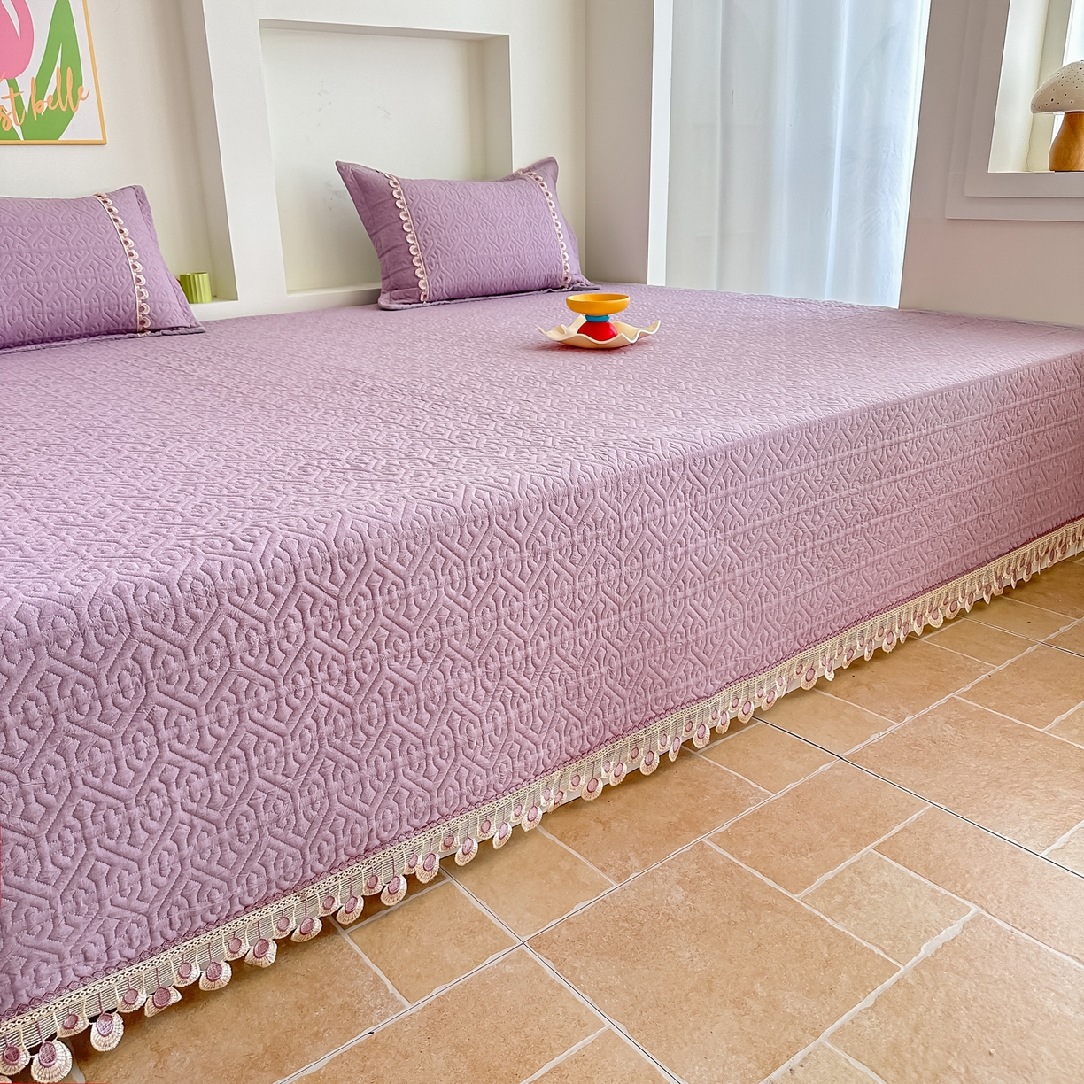 91家纺网 家纺一手货源 找家纺 手艺人家纺 2025新款全棉水洗棉榻榻米床盖炕盖系列 SX15