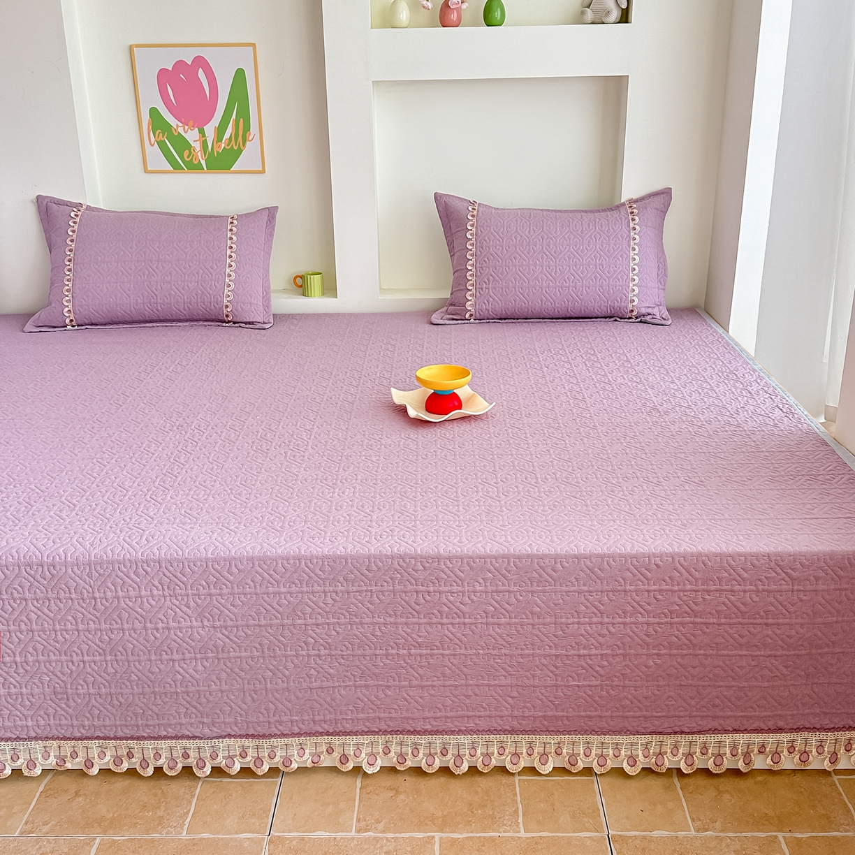 91家纺网 家纺一手货源 找家纺 手艺人家纺 2025新款全棉水洗棉榻榻米床盖炕盖系列 SX15