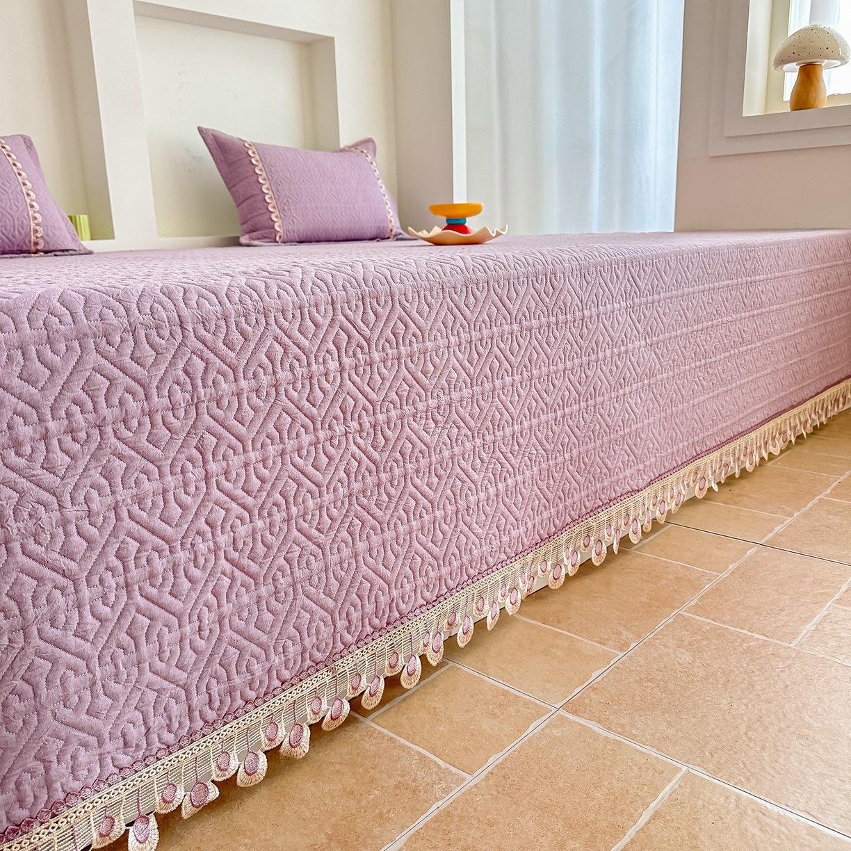 91家纺网 家纺一手货源 找家纺 手艺人家纺 2025新款全棉水洗棉榻榻米床盖炕盖系列 SX15