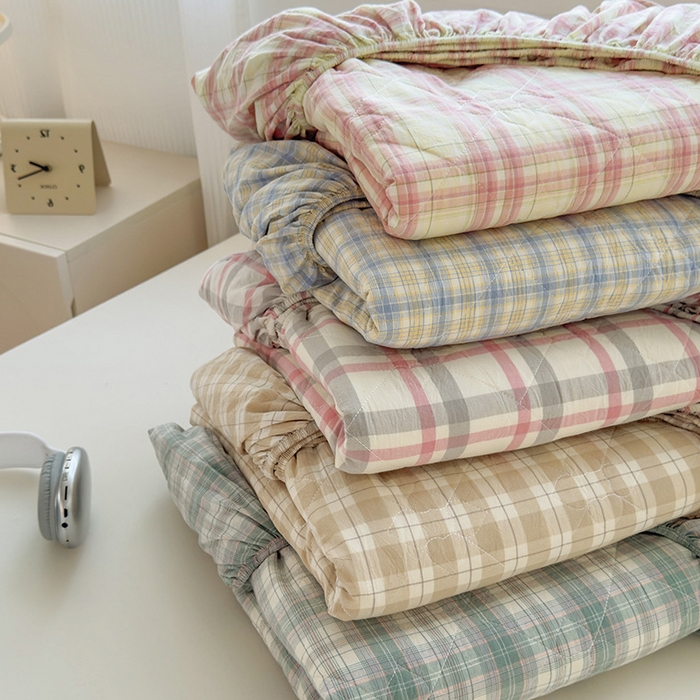 佳笠家居 2025新款A类全棉色织水洗棉大豆棉夹棉床笠-半糖系列 组合图