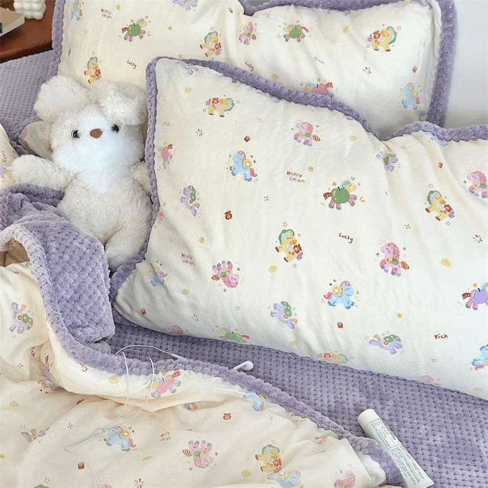 91家纺网 家纺一手货源 找家纺 荣轩 2025秋冬必备新品棉加绒华夫格提花绒工艺款四件套（铺床版）马上有钱