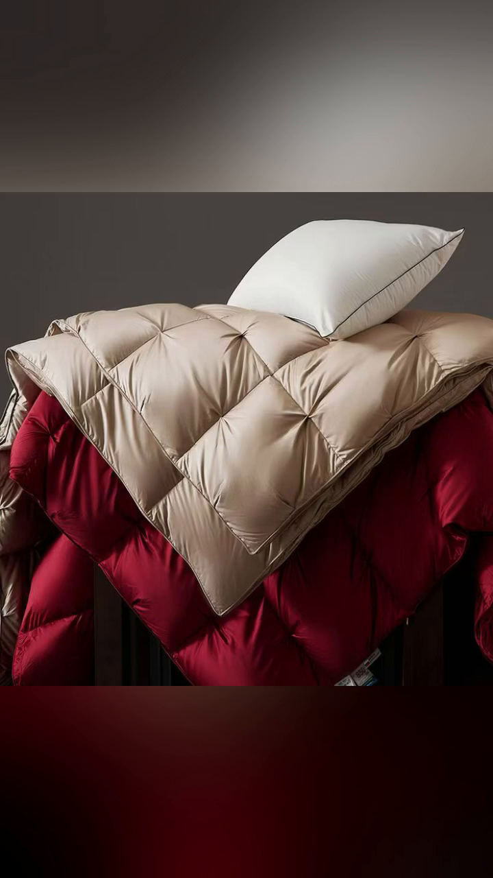 91家纺网 家纺一手货源 找家纺 （总）岚司羽 2025新款花好月圆鹅绒被 被子被芯