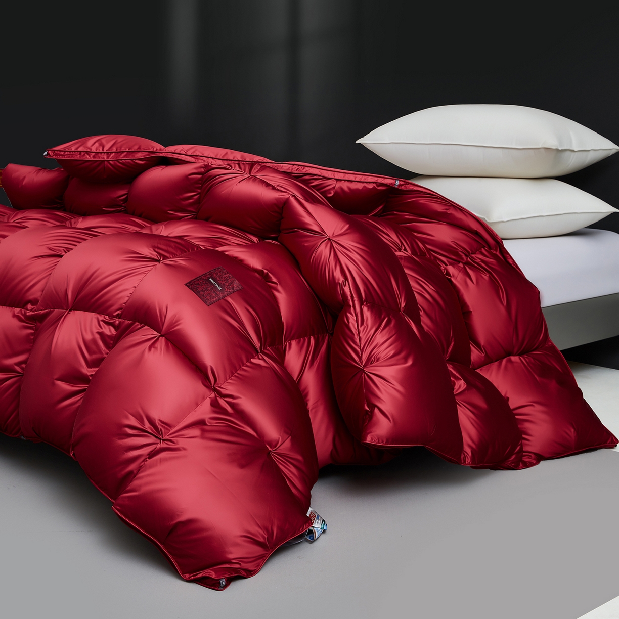 91家纺网 家纺一手货源 找家纺 （总）岚司羽 2025新款花好月圆鹅绒被 被子被芯