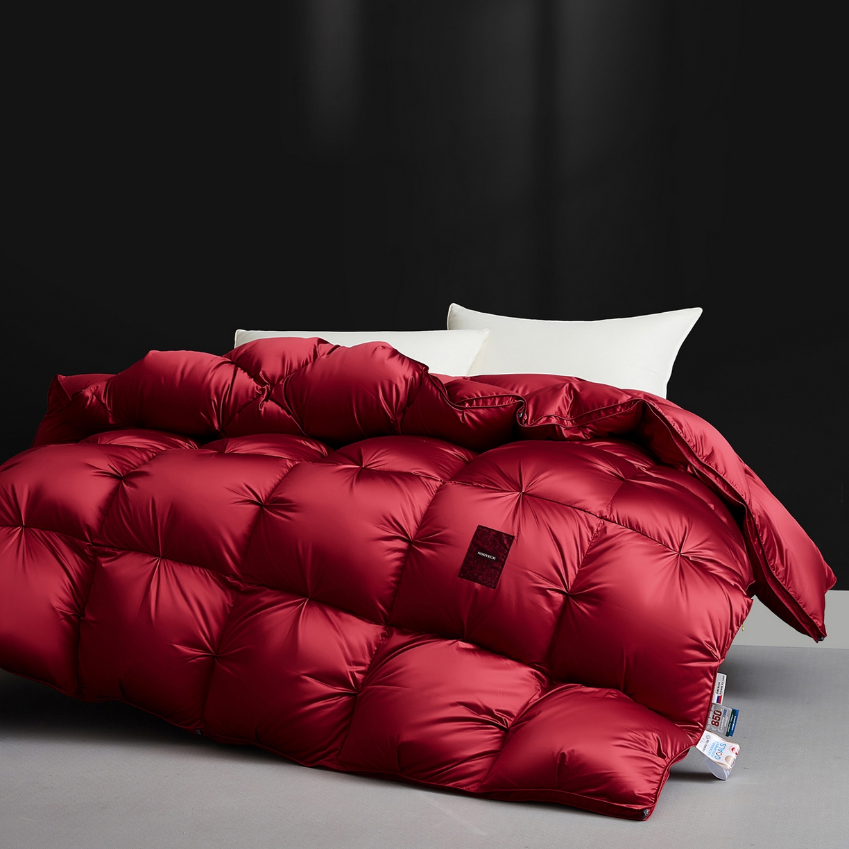 91家纺网 家纺一手货源 找家纺 岚司羽 2025新款花好月圆鹅绒被 被子被芯 花好月圆 酒红色