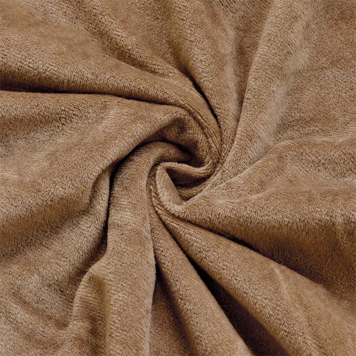 91家纺网 家纺一手货源 找家纺 品尚嘉2025水貂绒毛毯长毛绒法莱绒双层跨境外贸毯子 卡其色