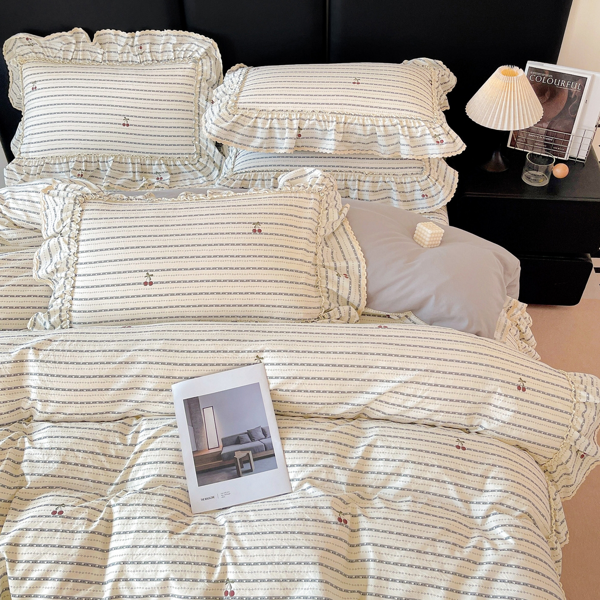 91家纺网 家纺一手货源 找家纺 （总）富米莱单品馆 2026新款法式大花边A类古法仿棉云感纱单被套