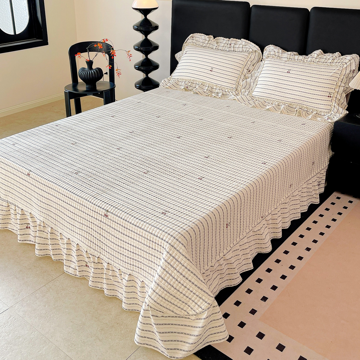 91家纺网 家纺一手货源 找家纺 （总）富米莱单品馆 2026新款法式大花边A类古法仿棉云感纱单枕套