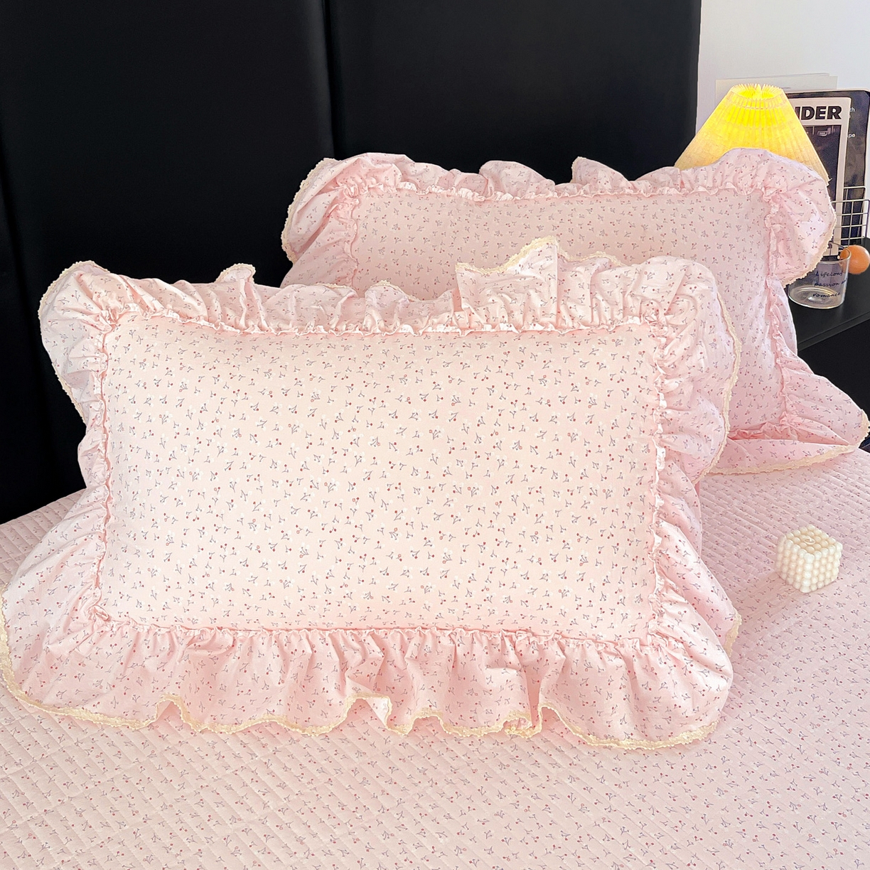 91家纺网 家纺一手货源 找家纺 （总）富米莱单品馆 2026新款法式大花边A类古法仿棉云感纱单枕套