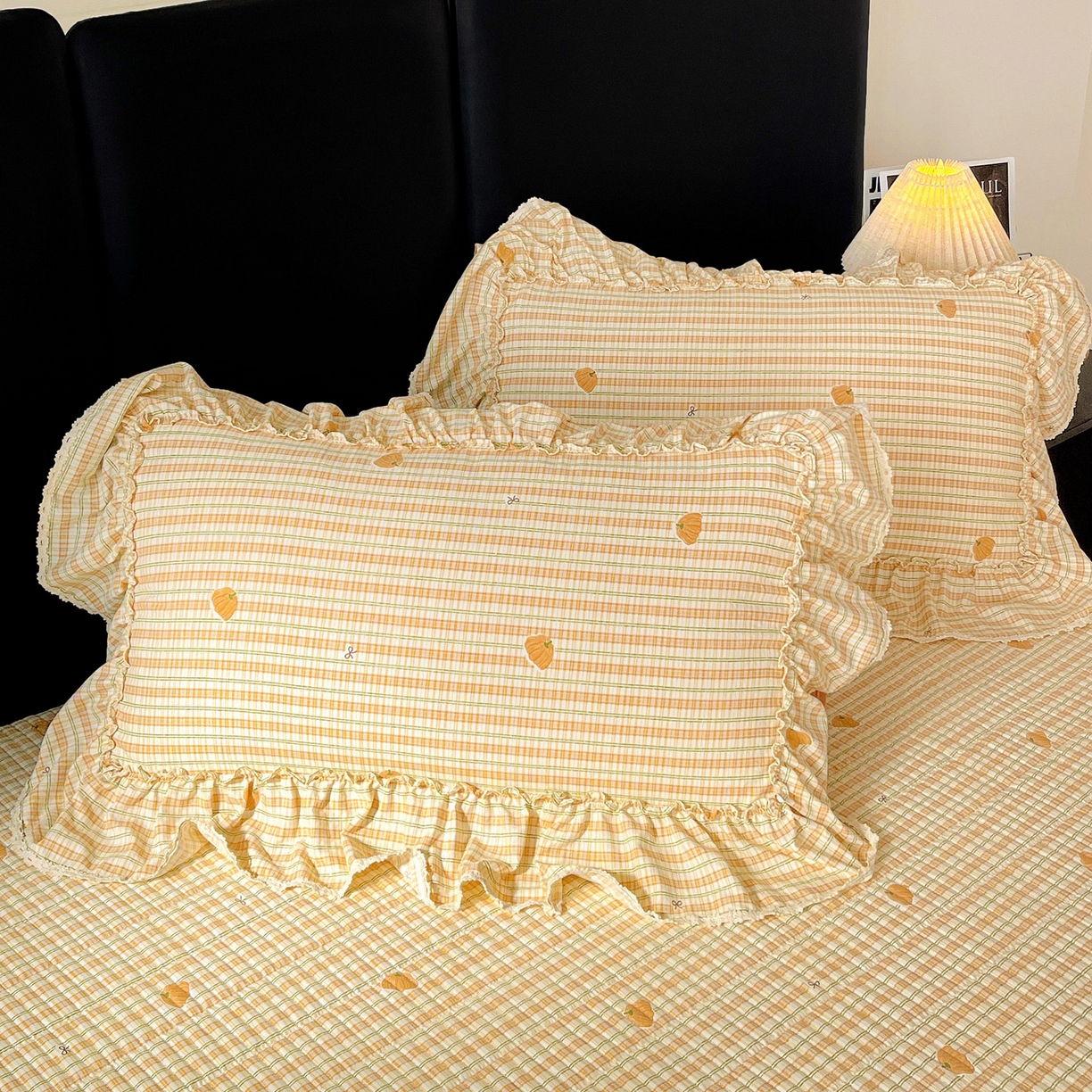 91家纺网 家纺一手货源 找家纺 （总）富米莱单品馆 2026新款法式大花边A类古法仿棉云感纱单枕套