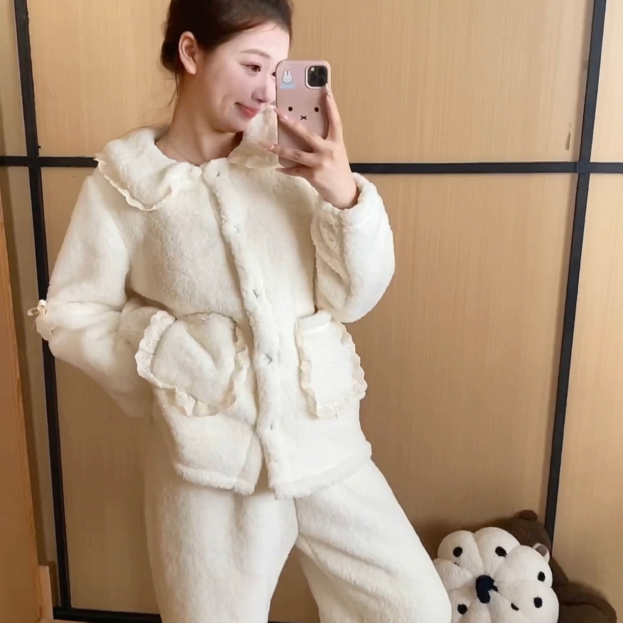 （总）妍景家居生活馆 2025新款韩系羊羔绒家居服-29519