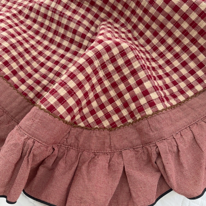 91家纺网 家纺一手货源 找家纺 暖居 2026年新款全棉色织水洗棉高温砂洗床盖三件套四件套 复古红