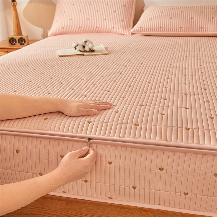 91家纺网 家纺一手货源 找家纺 （总）伊人坊 2025新款A类水洗棉六面全包棉花夹棉床笠