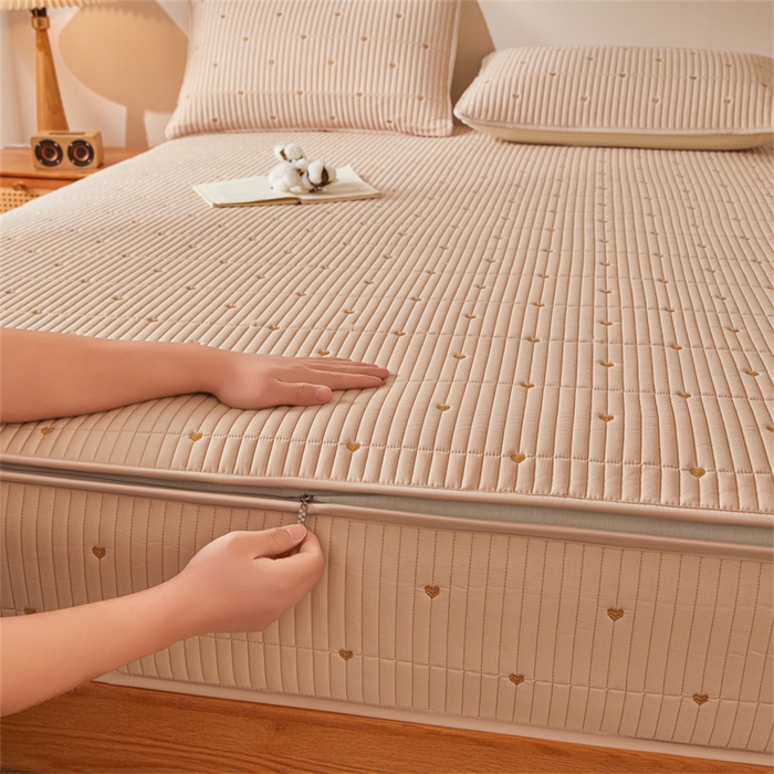 91家纺网 家纺一手货源 找家纺 （总）伊人坊 2025新款A类水洗棉六面全包棉花夹棉床笠