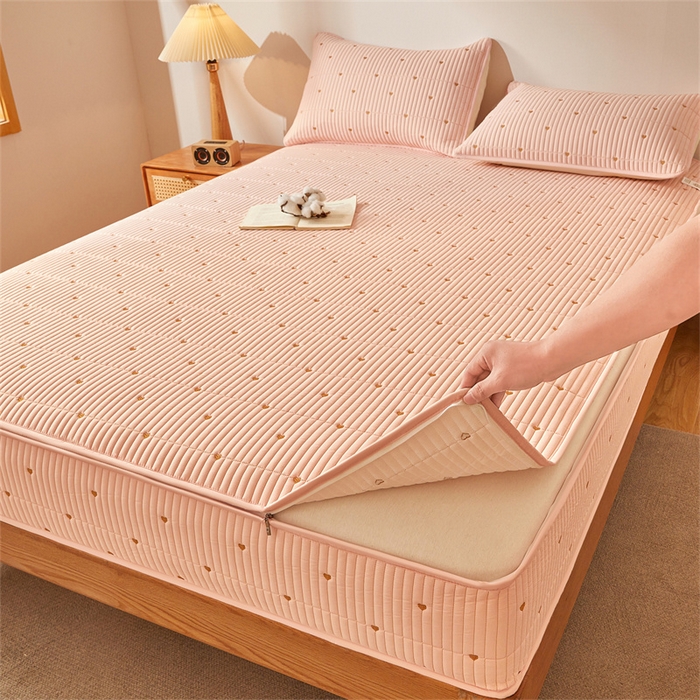 91家纺网 家纺一手货源 找家纺 （总）伊人坊 2025新款A类水洗棉六面全包棉花夹棉床笠