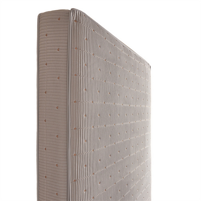 91家纺网 家纺一手货源 找家纺 伊人坊 2025新款A类水洗棉六面全包棉花夹棉床笠 爱心灰