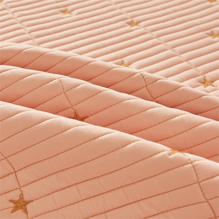 91家纺网 家纺一手货源 找家纺 伊人坊 2025新款A类水洗棉六面全包棉花夹棉床笠 五星粉