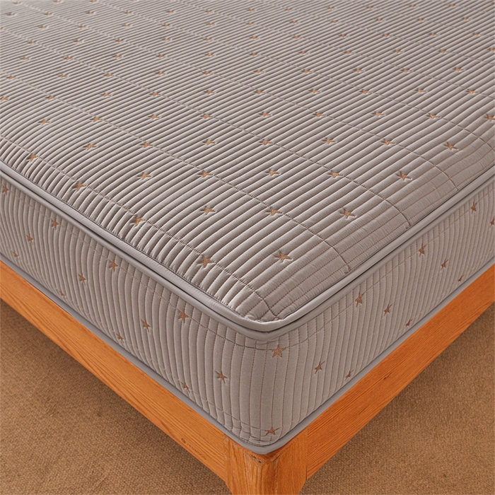 91家纺网 家纺一手货源 找家纺 伊人坊 2025新款A类水洗棉六面全包棉花夹棉床笠 五星灰