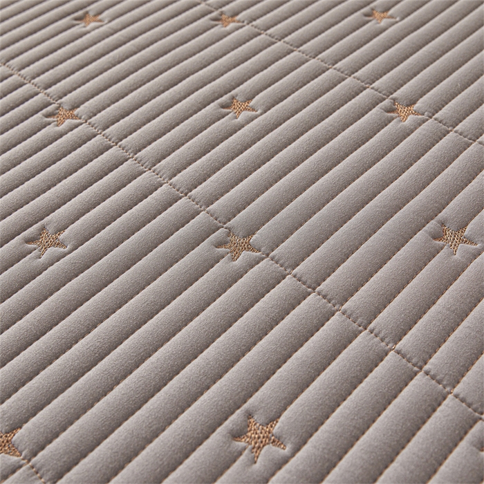 91家纺网 家纺一手货源 找家纺 伊人坊 2025新款A类水洗棉六面全包棉花夹棉床笠 五星灰