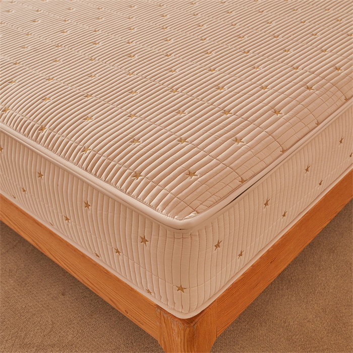 91家纺网 家纺一手货源 找家纺 伊人坊 2025新款A类水洗棉六面全包棉花夹棉床笠 五星咖色