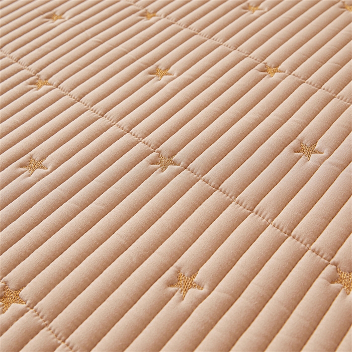 91家纺网 家纺一手货源 找家纺 伊人坊 2025新款A类水洗棉六面全包棉花夹棉床笠 五星咖色