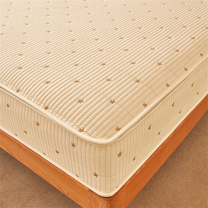 91家纺网 家纺一手货源 找家纺 伊人坊 2025新款A类水洗棉六面全包棉花夹棉床笠 五星米白