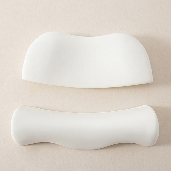 91家纺网 家纺一手货源 找家纺 枕星记忆枕 2025新款二合一护颈牵引记忆分区枕 枕头枕芯 粉+白