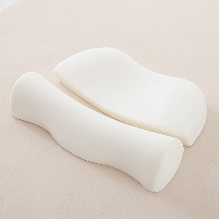 91家纺网 家纺一手货源 找家纺 枕星记忆枕 2025新款二合一护颈牵引记忆分区枕 枕头枕芯 灰+白