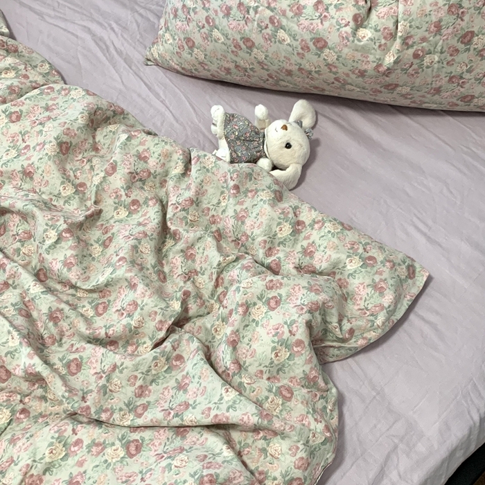 91家纺网 家纺一手货源 找家纺 （总）源启生活 2025新款A类全棉双层纱四件套