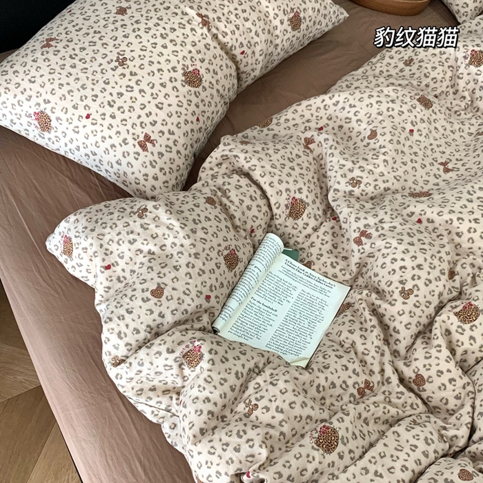 91家纺网 家纺一手货源 找家纺 （总）源启生活 2025新款A类全棉双层纱四件套