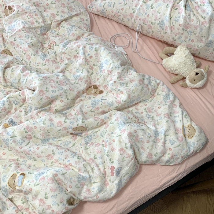 91家纺网 家纺一手货源 找家纺 （总）源启生活 2025新款A类全棉双层纱四件套