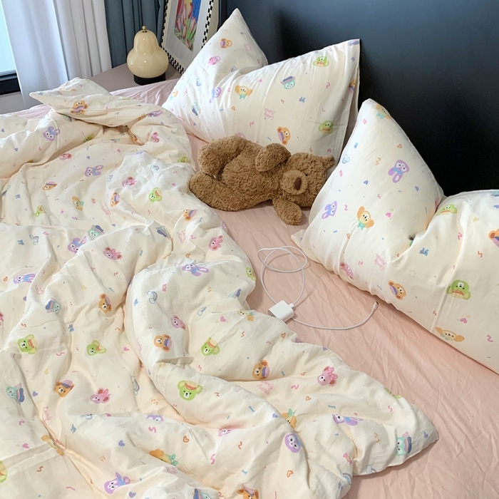 91家纺网 家纺一手货源 找家纺 （总）源启生活 2025新款A类全棉双层纱四件套