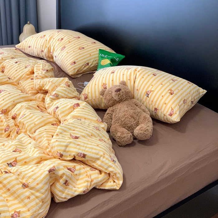 91家纺网 家纺一手货源 找家纺 （总）源启生活 2025新款A类全棉双层纱四件套