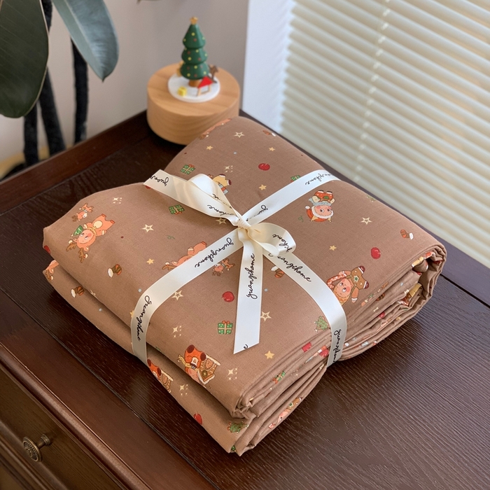 91家纺网 家纺一手货源 找家纺 （总）源启生活 2025新款A类全棉双层纱四件套