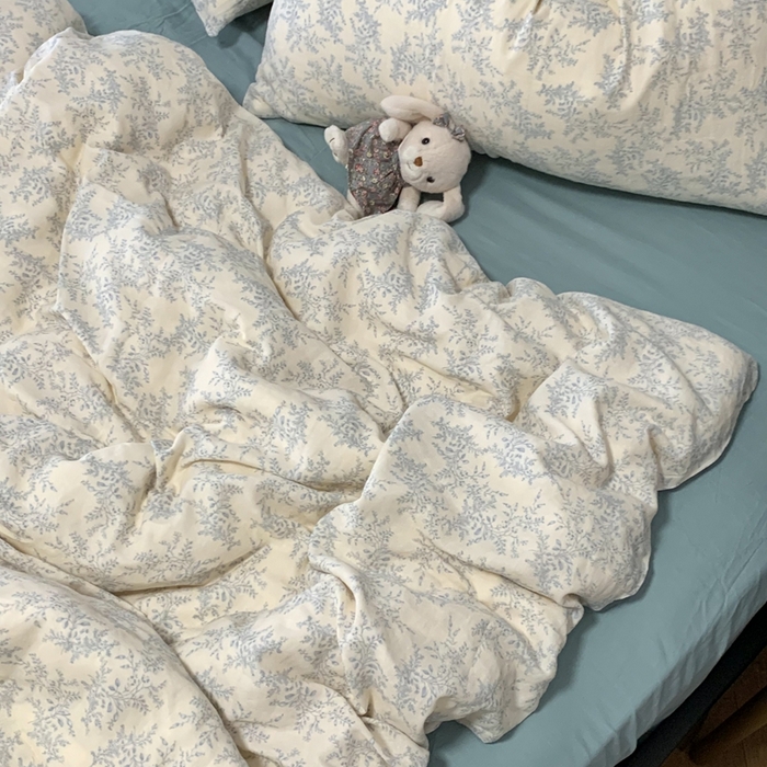 91家纺网 家纺一手货源 找家纺 （总）源启生活 2025新款A类全棉双层纱四件套