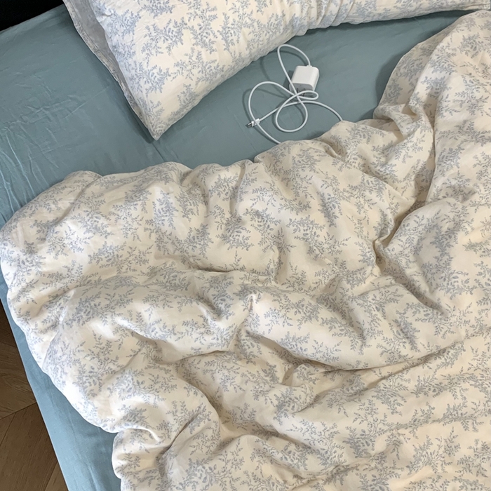 91家纺网 家纺一手货源 找家纺 （总）源启生活 2025新款A类全棉双层纱四件套