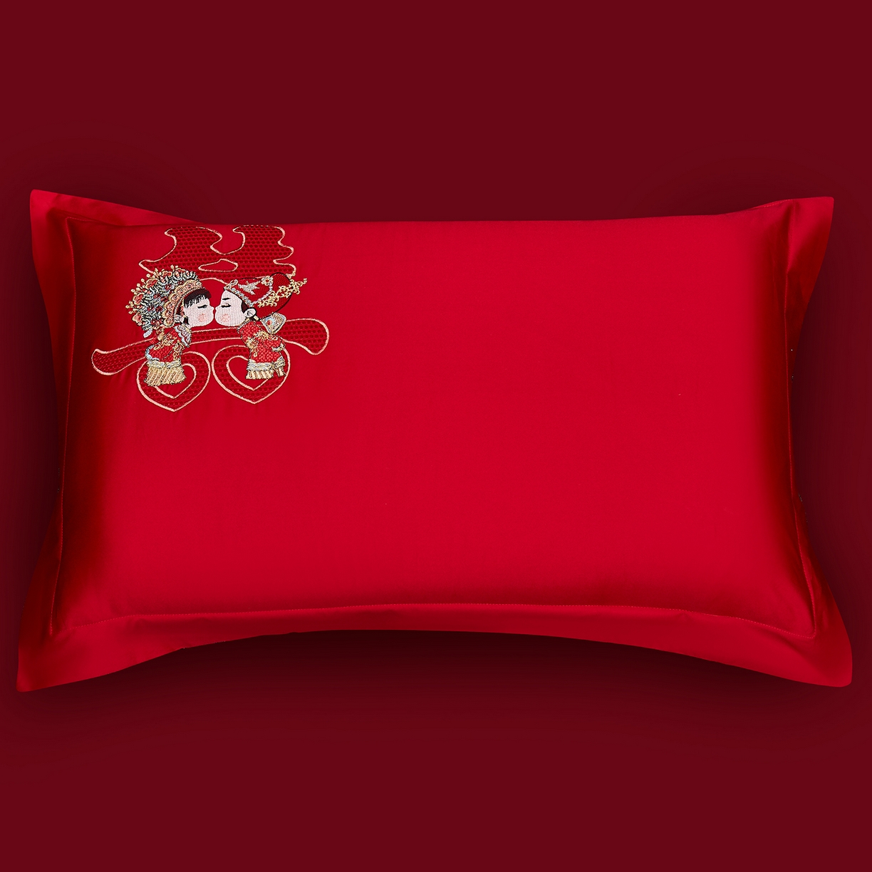 91家纺网 家纺一手货源 找家纺 浩情国际婚庆供货中心 2026新款100%全棉长绒棉纯棉婚庆四件套结婚刺绣六件套多件套长期供货 相亲相爱