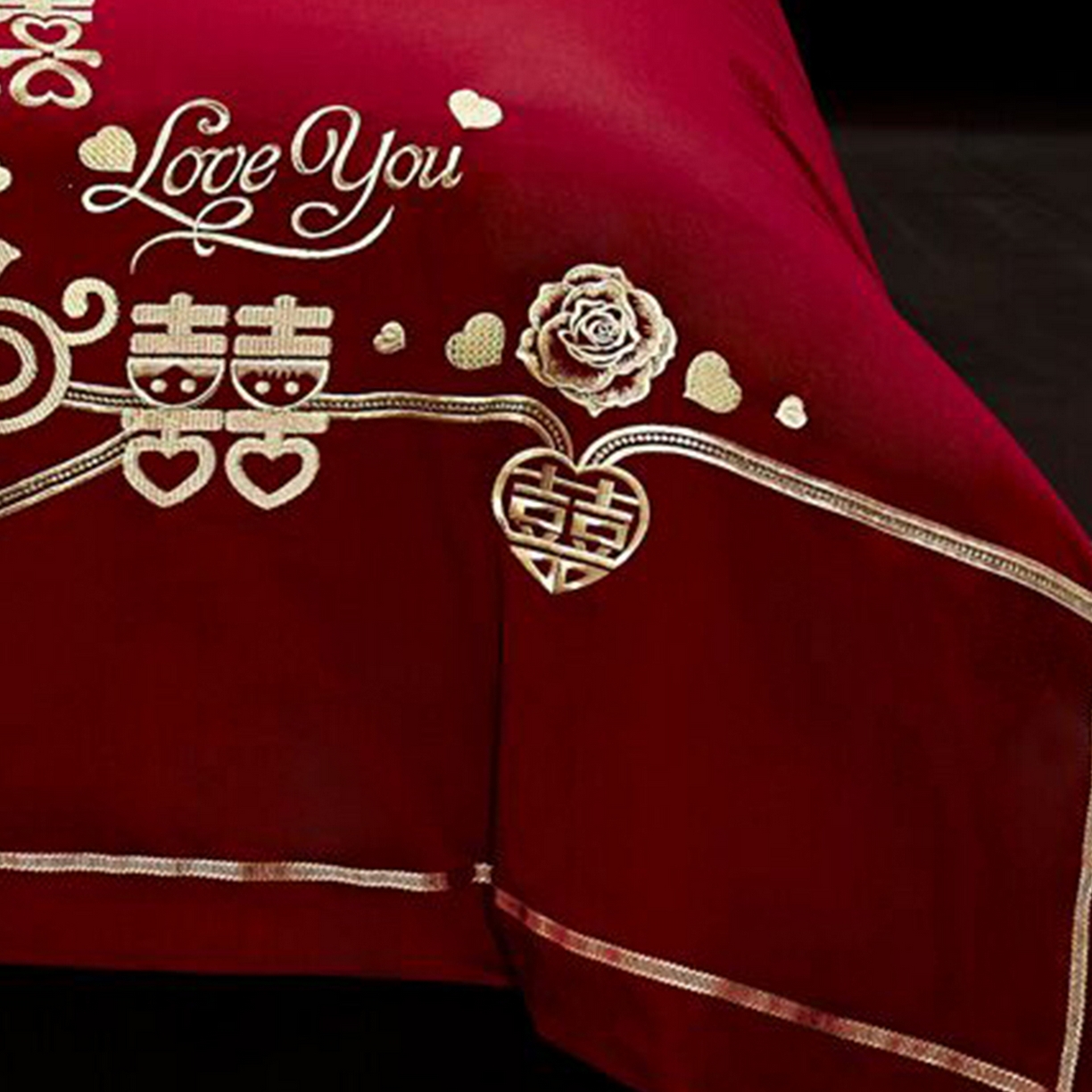 91家纺网 家纺一手货源 找家纺 浩情国际婚庆供货中心 2026新款100%全棉长绒棉纯棉婚庆四件套结婚刺绣六件套多件套长期供货 喜结连理