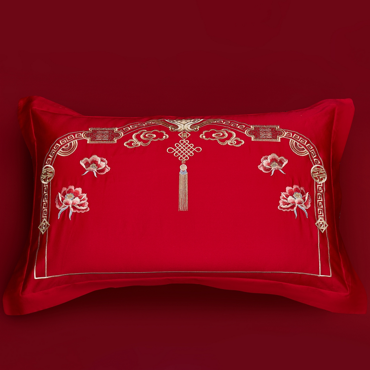 91家纺网 家纺一手货源 找家纺 浩情国际婚庆供货中心 2026新款100%全棉长绒棉纯棉婚庆四件套结婚刺绣六件套多件套长期供货 家有囍事-金