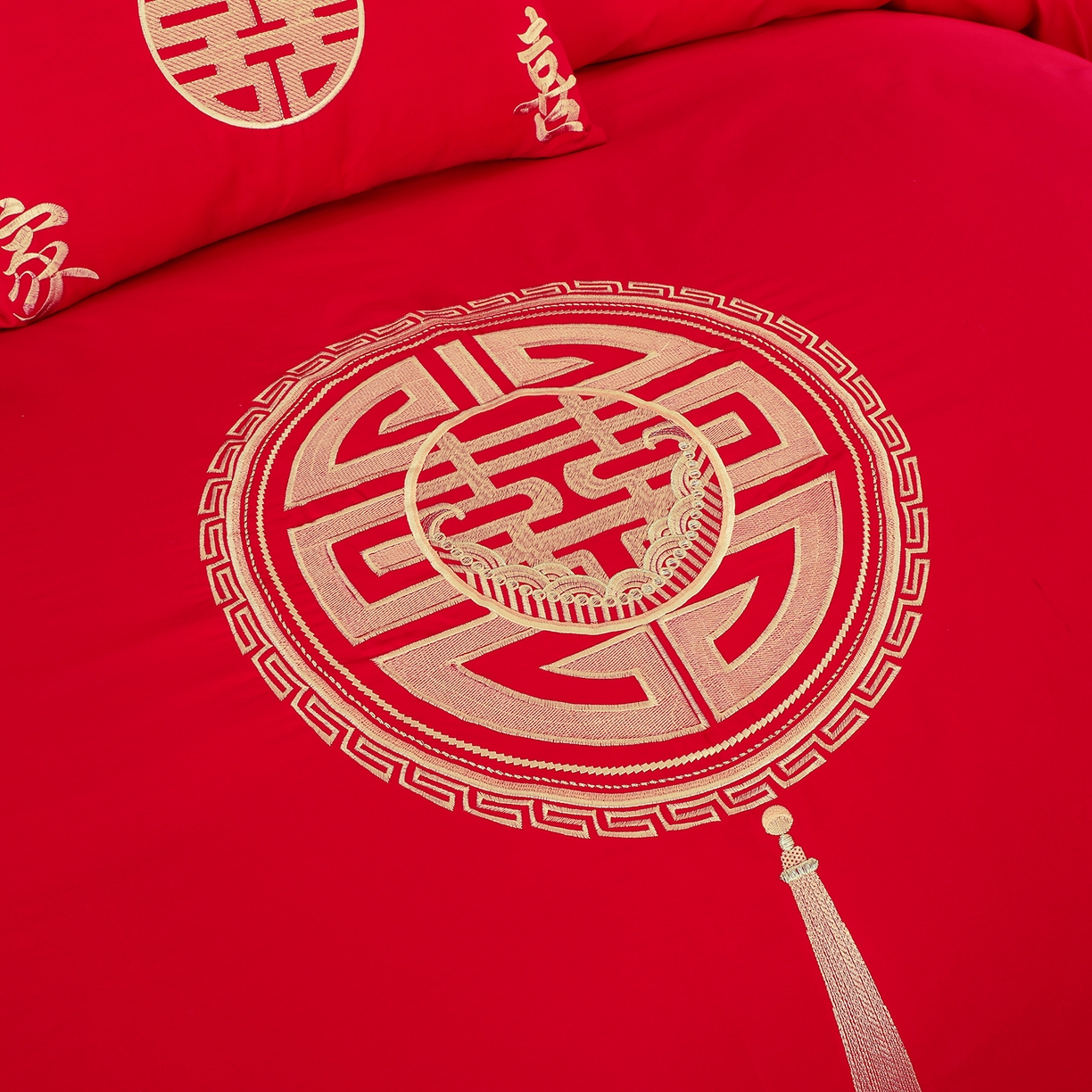 91家纺网 家纺一手货源 找家纺 浩情国际婚庆供货中心 2026新款100%全棉长绒棉纯棉婚庆四件套结婚刺绣六件套多件套长期供货 皇家婚礼-金