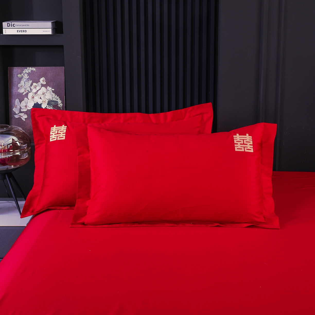 91家纺网 家纺一手货源 找家纺 浩情国际婚庆供货中心 2026新款100%全棉长绒棉纯棉婚庆四件套结婚刺绣六件套多件套长期供货 喜上加喜